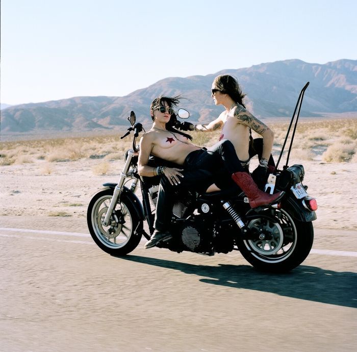 Girls on a motorcycle in Yichang
